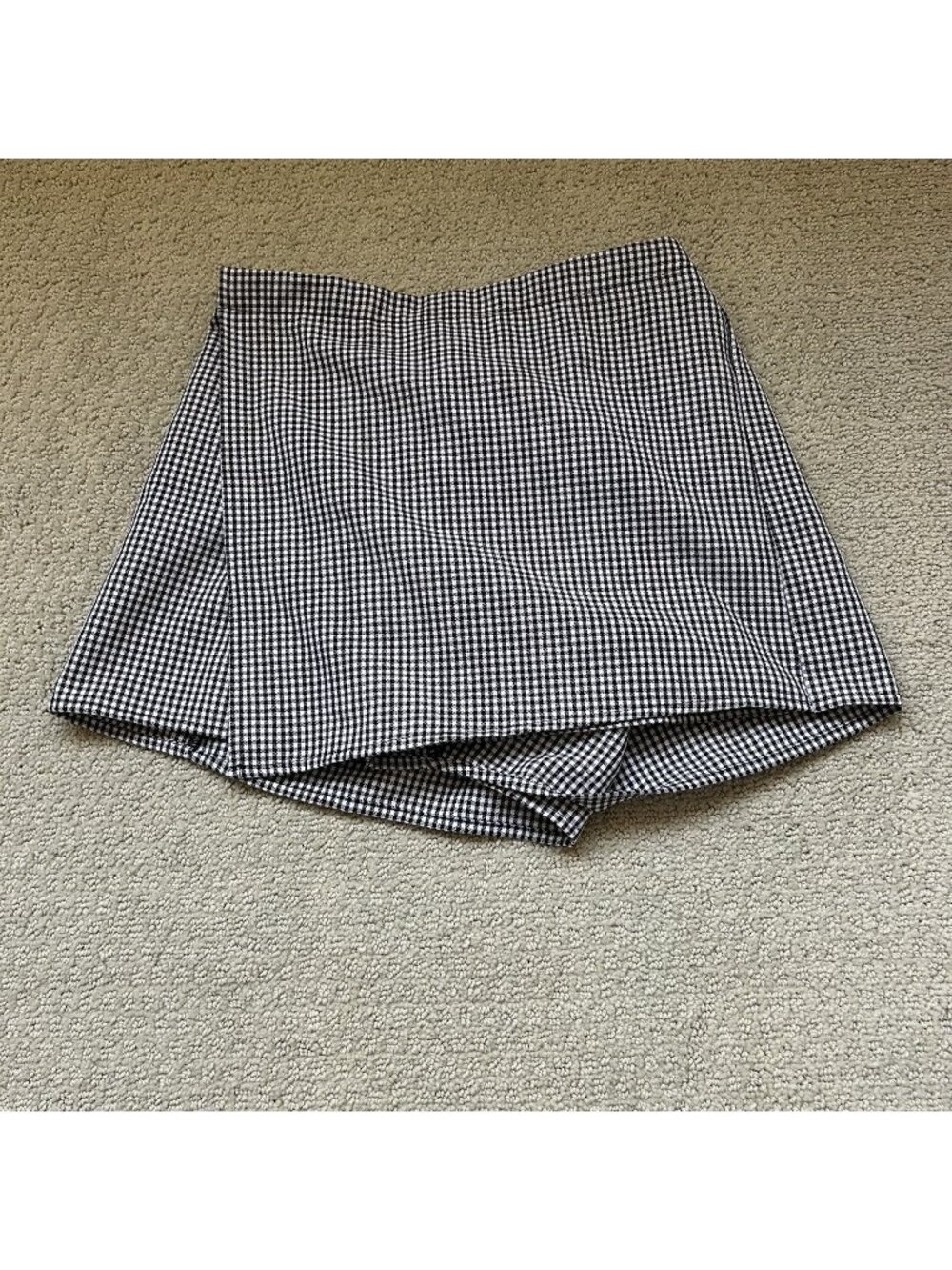 Purr Melrose Mini Skirt Pleated Nova Check Gingham Skirt Black Womens Size XS
